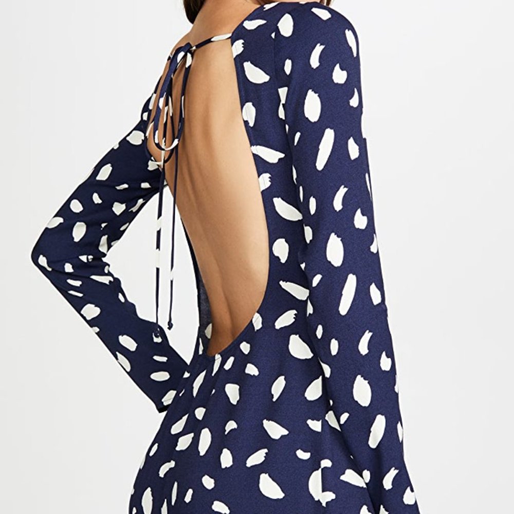 COPY - Reformation Cady Dress in blue and white s…